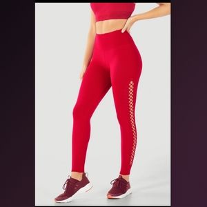 Fabletics High-Waisted SculptKnit Lattice Legging XS Short